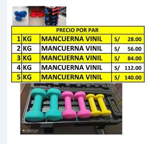 Mancuernas Plastificadas k/14