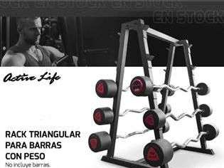 Rack rectangular para barras con peso