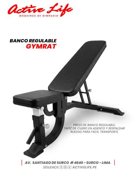 BANCO AJUSTABLE GYMRAT